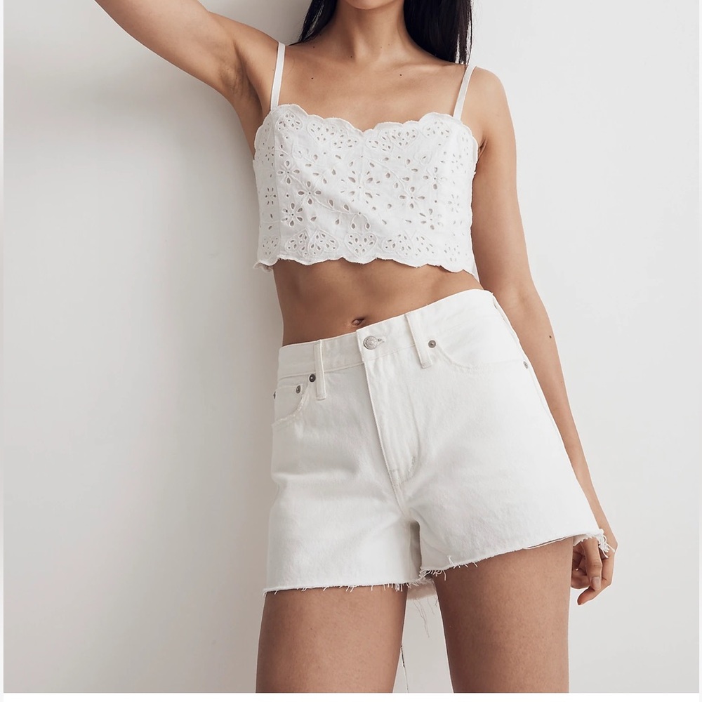 White Denim Shorts